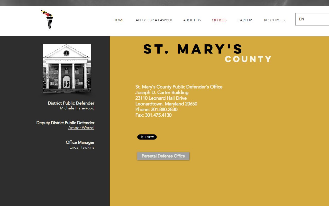 Maryland Office of the Public Defender St. Mary's County source