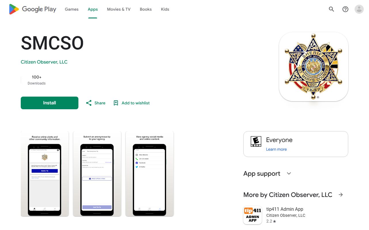 SMCSO Google Play app listing